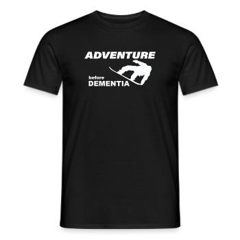 AVENTURE DE SNOWBOARD - T-shirt homme - noir - Devant - AI Model Male 178 light (178cm)