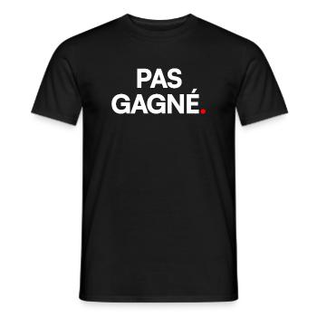 Pas gagné - T-shirt homme - noir - Devant - AI Model Male 178 light (178cm)