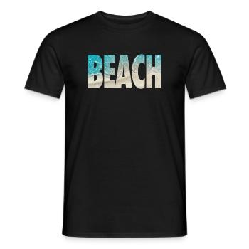 Tropische BEACH Ozean-Text-Vibe - Männer T-Shirt - Schwarz - Vorne - AI Model Male 178 light (178cm)