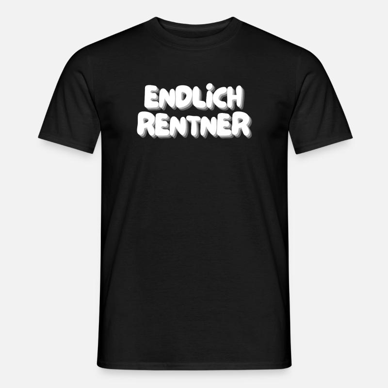 endlich rentner - Männer T-Shirt - Schwarz