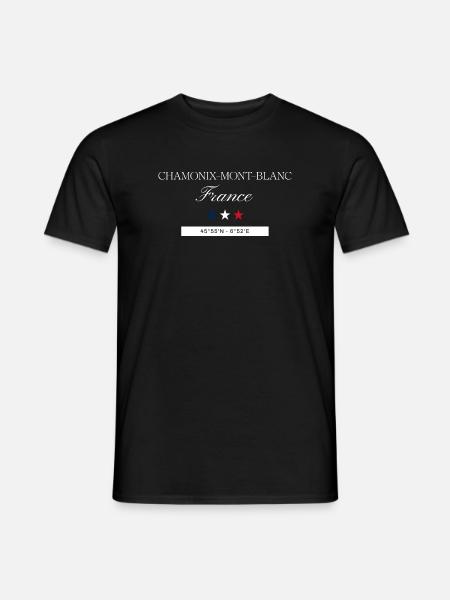 Chamonix-Mont-Blanc Frankreich Souvenir – Reise - Männer T-Shirt - Schwarz