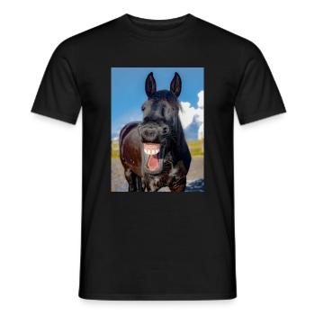 Horse LOL - Mænd T-shirt - sort - Foran - AI Model Male 178 light (178cm)