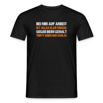 BEI MIR AUF ARBEIT - Männer T-Shirt - Schwarz - Vorne - AI Model Male 178 light (178cm)