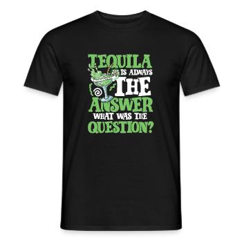 Tequila Répond - T-shirt homme - noir - Devant - AI Model Male 178 light (178cm)