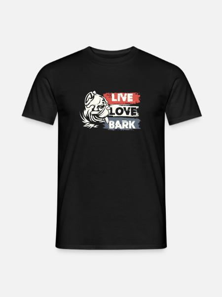 Lebe Liebe Belle - Männer T-Shirt - Schwarz