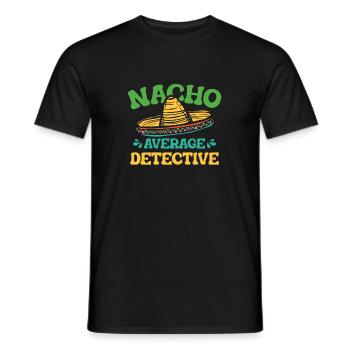 Nacho Détective - T-shirt homme - noir - Devant - AI Model Male 178 light (178cm)