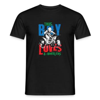 4 bike lovers - Men's T-Shirt - black - Front - AI Model Male 178 light (178cm)