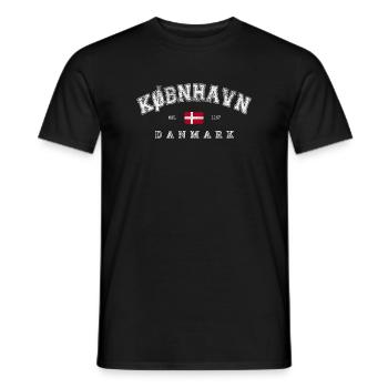 Copenhagen Denmark - Men's T-Shirt - black - Front - AI Model Male 178 light (178cm)