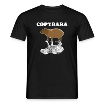 Copybara - Style de copie de mots Capybara - T-shirt homme - noir - Devant - AI Model Male 178 light (178cm)