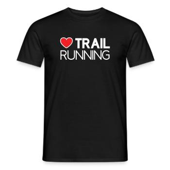 I Love Trail Running - Men's T-Shirt - black - Front - AI Model Male 178 light (178cm)