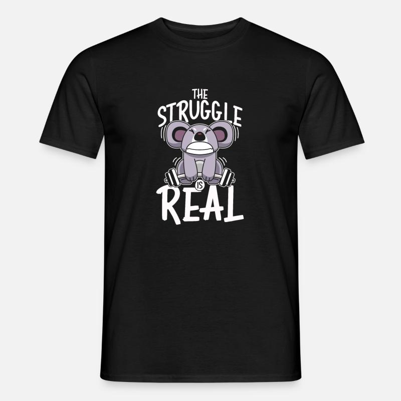 Der Kampf ist echt - Männer T-Shirt - Schwarz