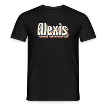 Vintage Retro Alexis T-Shirt T-Shirt Geschenkidee - Männer T-Shirt - Schwarz - Vorne - AI Model Male 178 light (178cm)