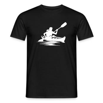 Sports nautiques Kayak Boat avec canoéiste - T-shirt homme - noir - Devant - AI Model Male 178 light (178cm)