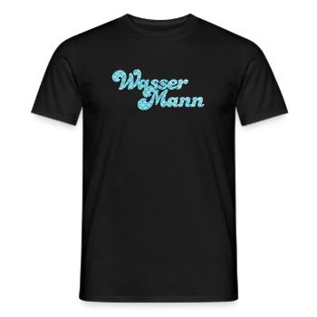 Wassermann Schuppen Wasser Sternzeichen Pool - Männer T-Shirt - Schwarz - Vorne - AI Model Male 178 light (178cm)