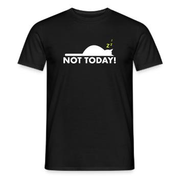 Not today – Funny cat saying - Men's T-Shirt - black - Front - AI Model Male 178 light (178cm)