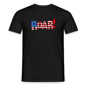 ROAR USA - Battlecry Vereinigte Staaten von Amerika - Männer T-Shirt - Schwarz - Vorne - AI Model Male 178 light (178cm)