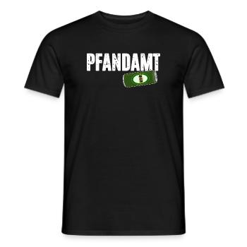 Bureau de prêt sur gage - T-shirt homme - noir - Devant - AI Model Male 178 light (178cm)