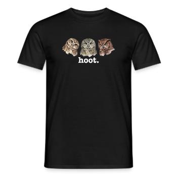 Owls call funny owl lovers funny call - Men's T-Shirt - black - Front - AI Model Male 178 light (178cm)