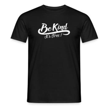 Sei freundlich, es ist kostenlos – Vintage Positive White - Männer T-Shirt - Schwarz - Vorne - AI Model Male 178 light (178cm)