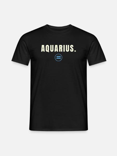AQUARIUS. Minimalist Zodiac Success Edition - Men's T-Shirt - black