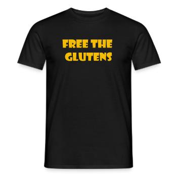 Free the glutens - Men's T-Shirt - black - Front - AI Model Male 178 light (178cm)