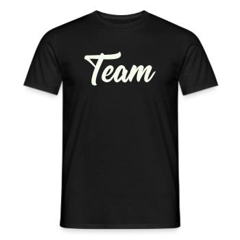 team - Männer T-Shirt - Schwarz - Vorne - AI Model Male 178 light (178cm)
