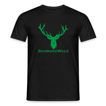 Schwarzwald Hirsch - Uni grün - Männer T-Shirt - Schwarz - Vorne - AI Model Male 178 light (178cm)