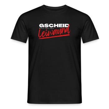 gscheid woas ned owa leiwaund, drôle de dialecte - T-shirt homme - noir - Devant - AI Model Male 178 light (178cm)
