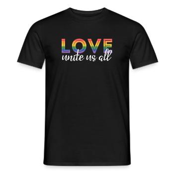 LGBT Pride Month - Love unite us all - Men's T-Shirt - black - Front - AI Model Male 178 light (178cm)