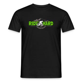 Rennrad Spruch Ride Hard für Radsport Fans - Männer T-Shirt - Schwarz - Vorne - AI Model Male 178 light (178cm)