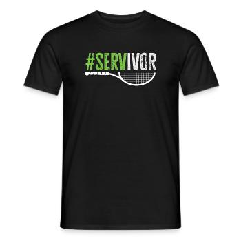 Tennis Player Servivor Lover Fun - Men's T-Shirt - black - Front - AI Model Male 178 light (178cm)