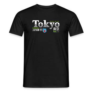 Tokyo Vintage Sport Denim - Männer T-Shirt - Schwarz - Vorne - AI Model Male 178 light (178cm)