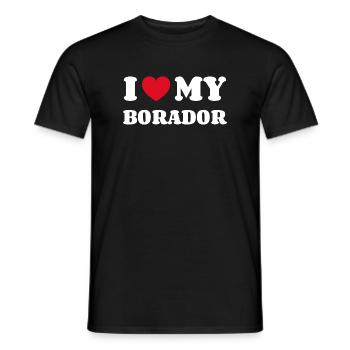 I Love My Borador Hund Besitzer - Männer T-Shirt - Schwarz - Vorne - AI Model Male 178 light (178cm)