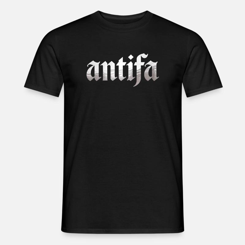 Antifa – Antifaschistisches Merch - Männer T-Shirt - Schwarz