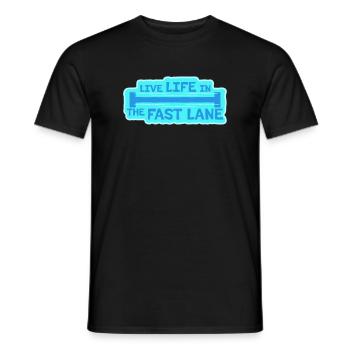 Life In The Fast Lane Float Funny Pool Saying - Men's T-Shirt - black - Front - AI Model Male 178 light (178cm)