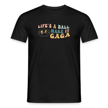 La vie est un vrai boulet, rends-la folle - T-shirt homme - noir - Devant - AI Model Male 178 light (178cm)