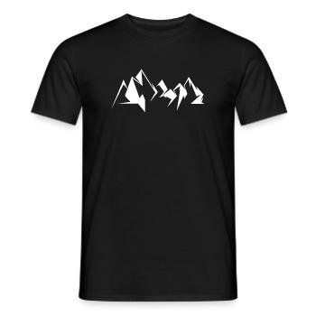 Montagnes de montagne Symbole Illustration Graphique Nature icône - T-shirt homme - noir - Devant - AI Model Male 178 light (178cm)