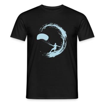Kite Surfen - Männer T-Shirt - Schwarz - Vorne - AI Model Male 178 light (178cm)