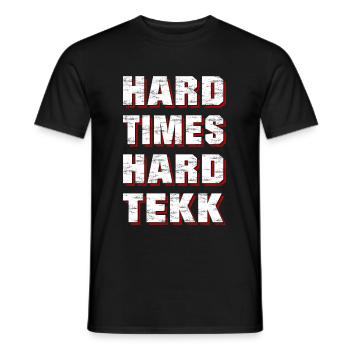 Hardtekk - Men's T-Shirt - black - Front - AI Model Male 178 light (178cm)