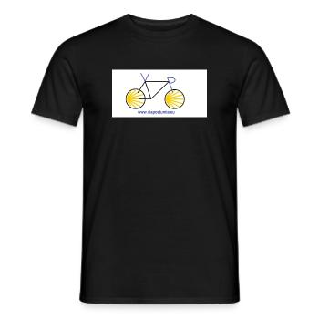 Bicycle Geometric Sun - Men's T-Shirt - black - Front - AI Model Male 178 light (178cm)
