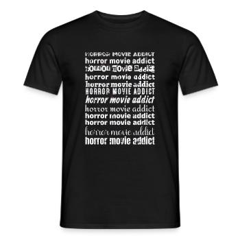 horror horror filmhorror movie addict - horror film - Men's T-Shirt - black - Front - AI Model Male 178 light (178cm)