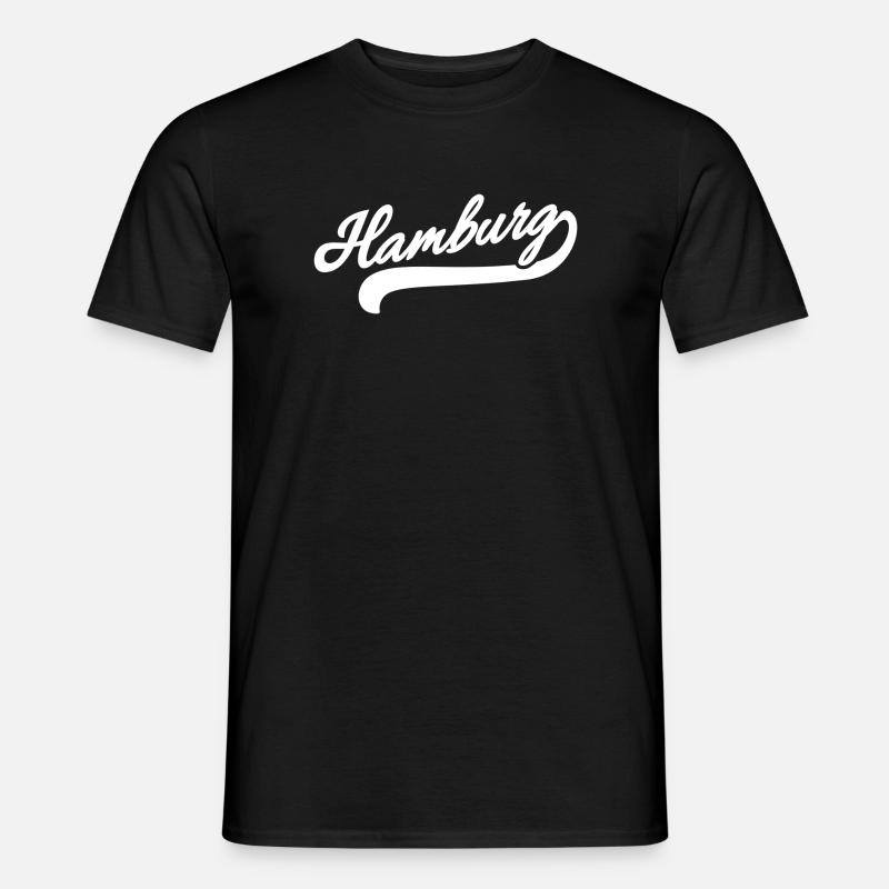 Hamburg Retro - Männer T-Shirt - Schwarz