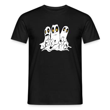 Ghost Halloween Ghost Party - Men's T-Shirt - black - Front - AI Model Male 178 light (178cm)
