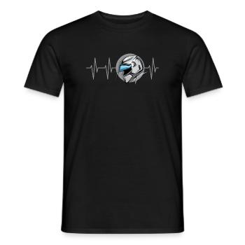 Motorrad Racing Herzschlag Symbol Motorsport Puls - Männer T-Shirt - Schwarz - Vorne - AI Model Male 178 light (178cm)