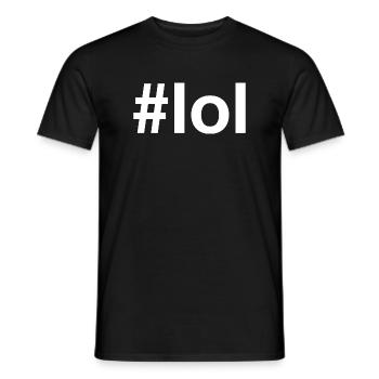 LOL Hashtag - T-shirt homme - noir - Devant - AI Model Male 178 light (178cm)