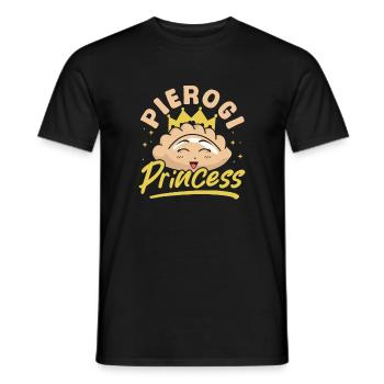 Pierogi Princess - Men's T-Shirt - black - Front - AI Model Male 178 light (178cm)