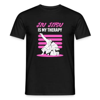 Der Kampf gegen Karate Judo Jiu Jitsu ist meine - Männer T-Shirt - Schwarz - Vorne - AI Model Male 178 light (178cm)