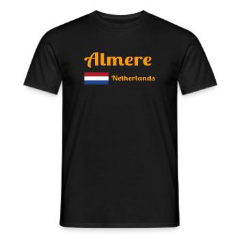 Almere Netherlands- Stylish prints - Men's T-Shirt - black - Front - AI Model Male 178 light (178cm)