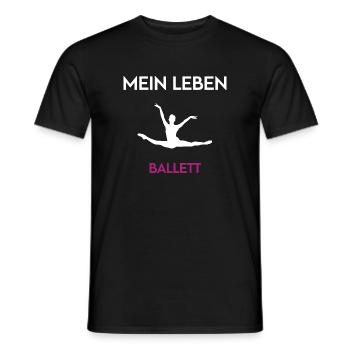 Ballett Mein Leben Ballettliebhaber Balletttänzer - Männer T-Shirt - Schwarz - Vorne - AI Model Male 178 light (178cm)