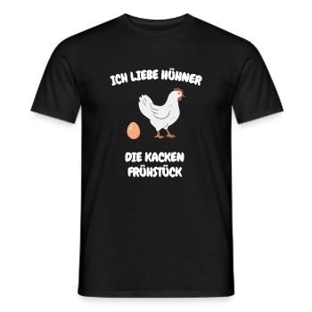 Spruch Bäuerin Bauern Huhn Henne Hahn Hühner - Männer T-Shirt - Schwarz - Vorne - AI Model Male 178 light (178cm)